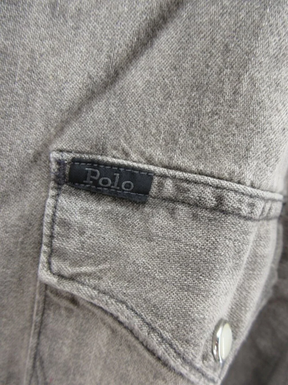 Polo Ralph Lauren Shirt 3XB Big Western Pearl Snap Denim Cowboy Rodeo